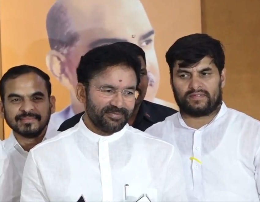 BJP MP Kishan Reddy discussing Congress election guarantees BJP MP Kishan Reddy discussing Congress election guarantees