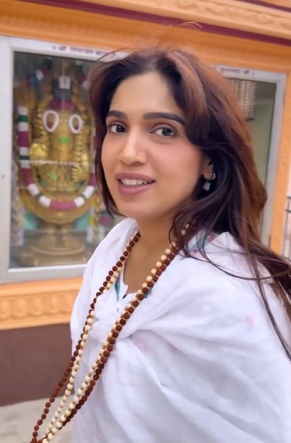 Bhumi Pednekar in Rishikesh near the Ganga river Bhumi Pednekar in Rishikesh near the Ganga river