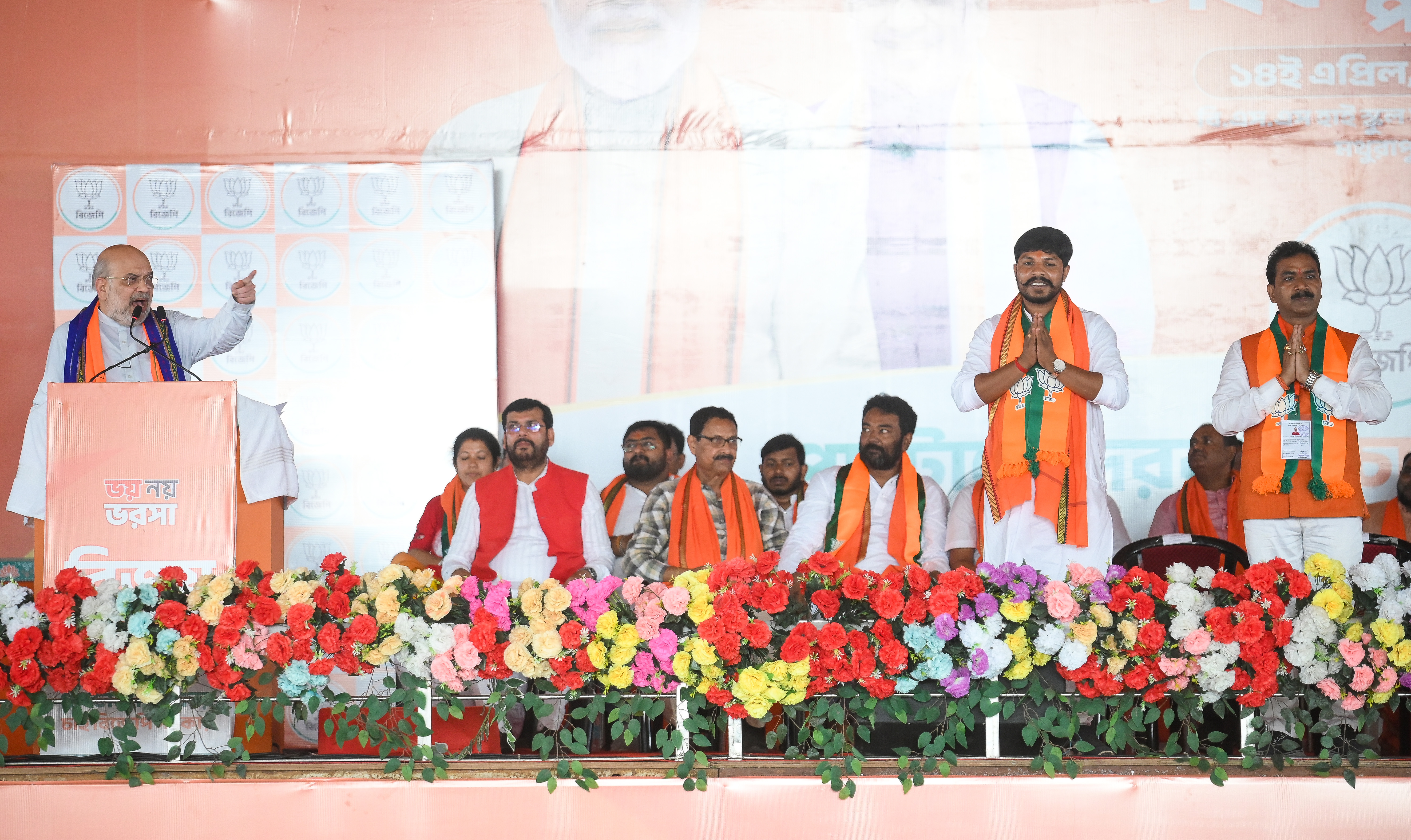 Amit Shah addressing a rally on women's safety in West Bengal Amit Shah addressing a rally on women's safety in West Bengal