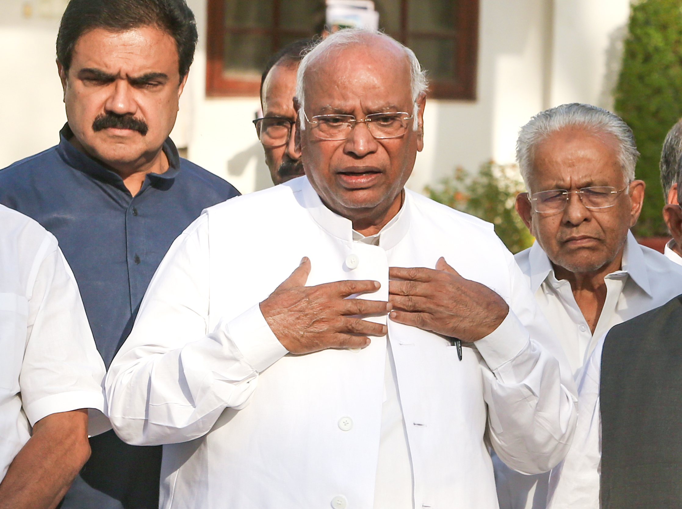 Opposition leaders discussing delimitation amendment bill in Parliament Opposition leaders discussing delimitation amendment bill in Parliament