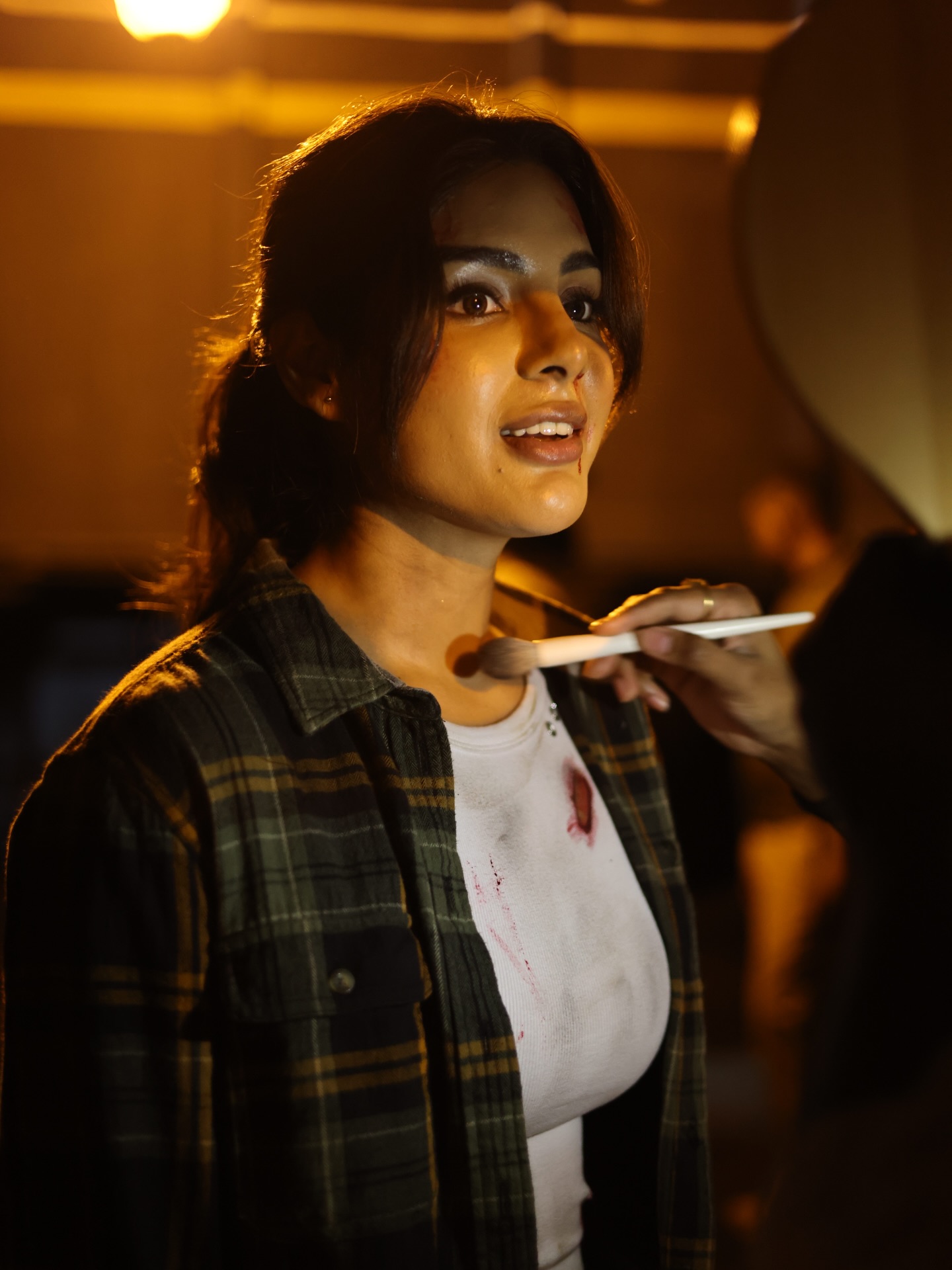 Samyuktha on the set of The Black Gold film Samyuktha on the set of The Black Gold film