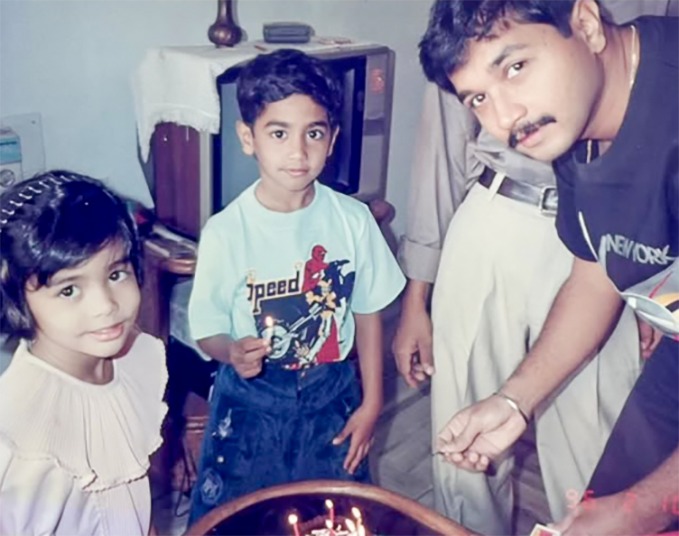 Pooja Hegde throwback birthday photo with father and brother Pooja Hegde throwback birthday photo with father and brother