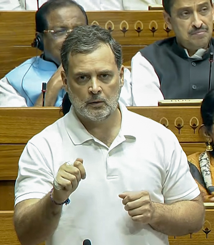 Rahul Gandhi speaking in Lok Sabha during parliamentary session Rahul Gandhi speaking in Lok Sabha during parliamentary session