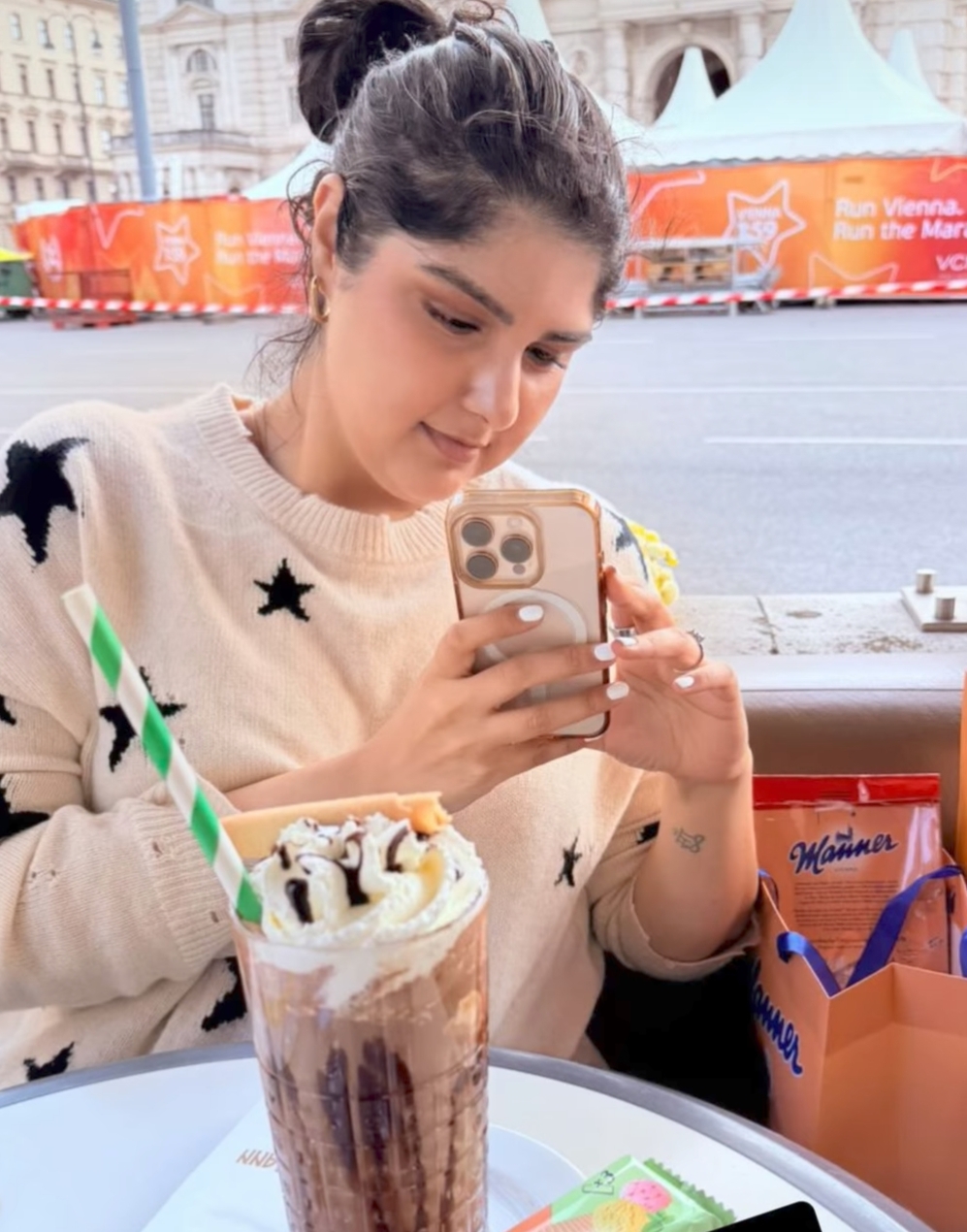 Anshula Kapoor at cafe during pre wedding preparations Anshula Kapoor at cafe during pre wedding preparations
