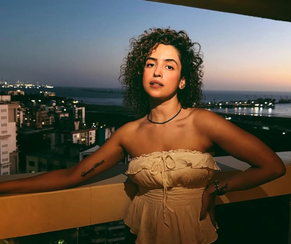 Sanya Malhotra and Patralekhaa discussing film production Sanya Malhotra and Patralekhaa discussing film production