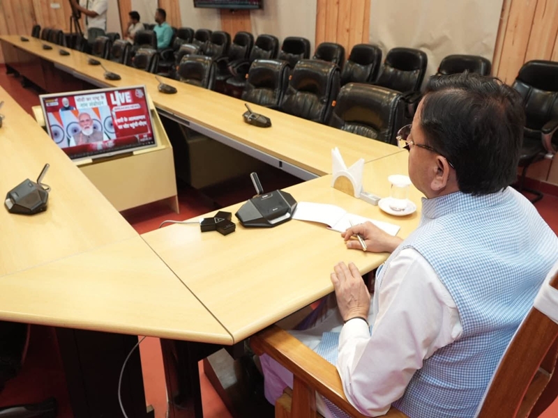 Uttarakhand Chief Minister Pushkar Singh Dhami addressing media on women's reservation bill Uttarakhand Chief Minister Pushkar Singh Dhami addressing media on women's reservation bill