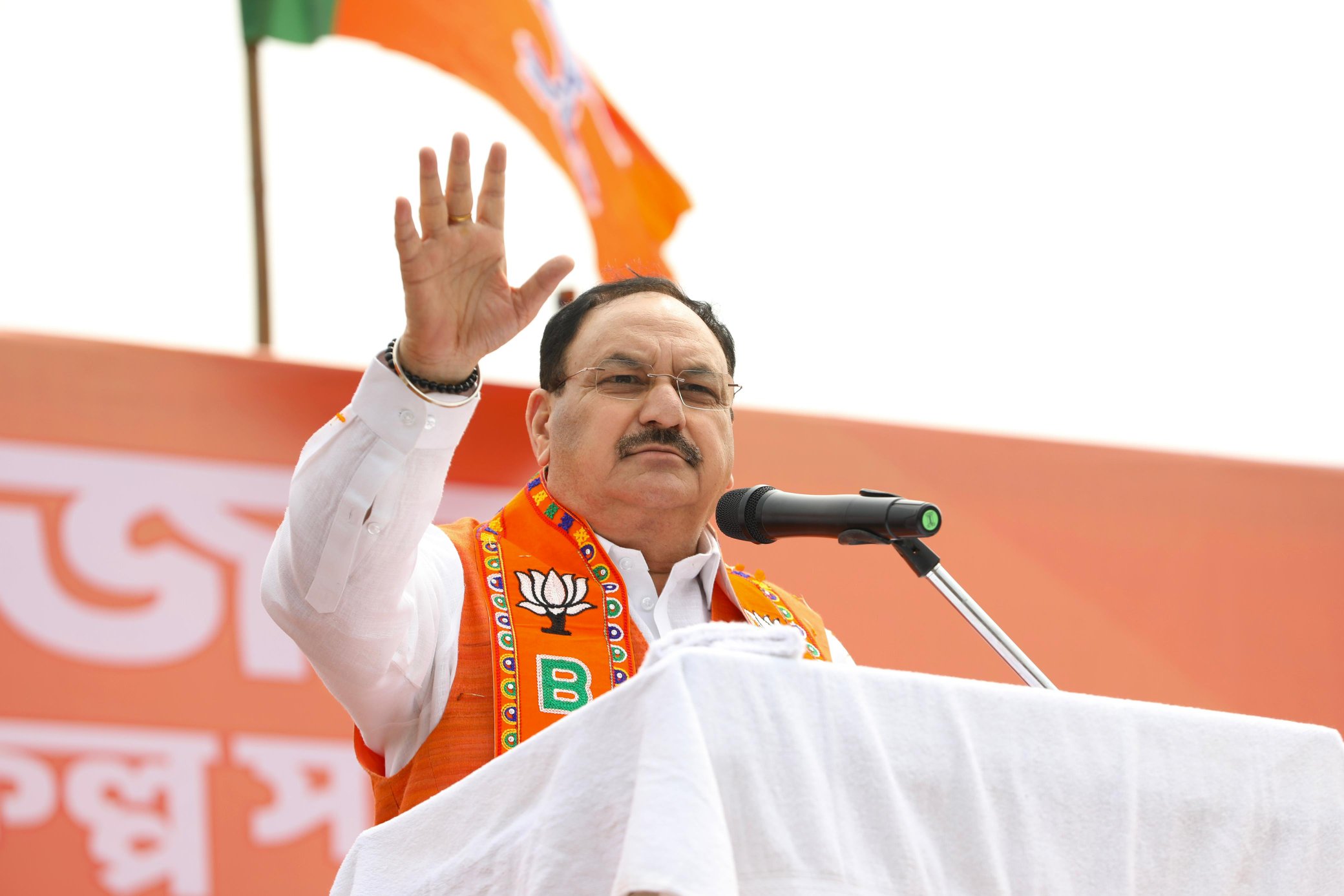 JP Nadda addressing rally on Mamata Banerjee Bengal culture allegations JP Nadda addressing rally on Mamata Banerjee Bengal culture allegations