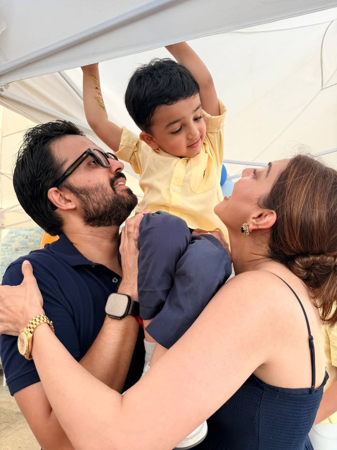 Kajal Aggarwal son Neil fourth birthday celebration space theme Kajal Aggarwal son Neil fourth birthday celebration space theme