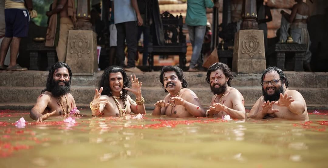 Gulshan Devaiah and Kantara Chapter 1 cast behind the scenes in water Gulshan Devaiah and Kantara Chapter 1 cast behind the scenes in water