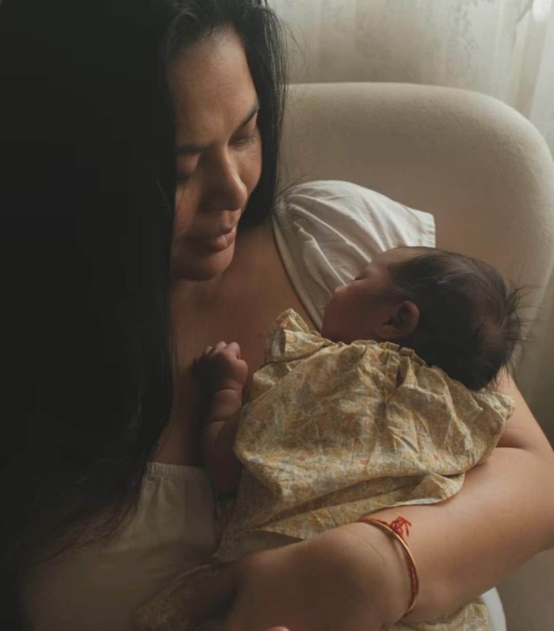 Randeep Hooda and Lin Laishram with newborn daughter Nyomica Randeep Hooda and Lin Laishram with newborn daughter Nyomica