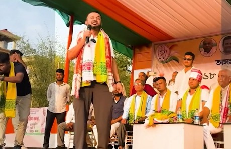 Congress leader Kanhaiya Kumar addressing a political rally Congress leader Kanhaiya Kumar addressing a political rally