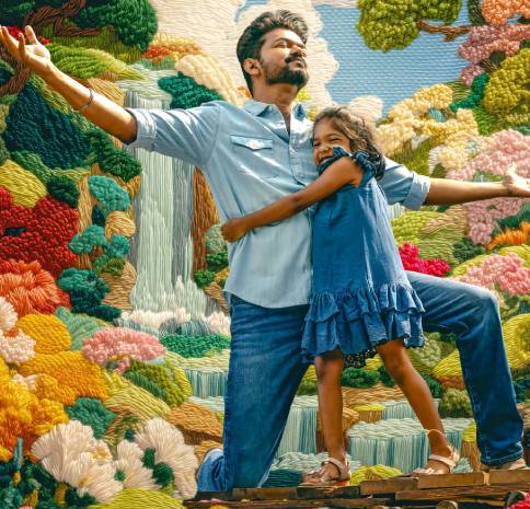 Jana Nayagan movie poster with Vijay Jana Nayagan movie poster with Vijay