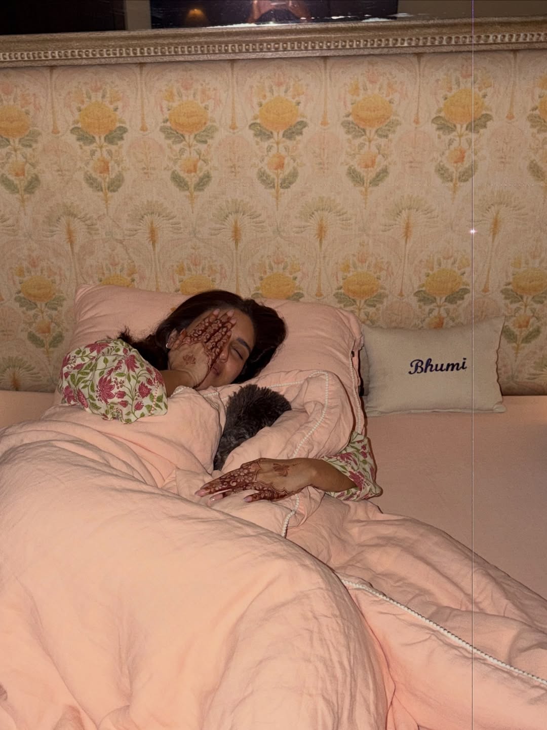 Bhumi Pednekar cuddling with her dog on National Pet Day Bhumi Pednekar cuddling with her dog on National Pet Day