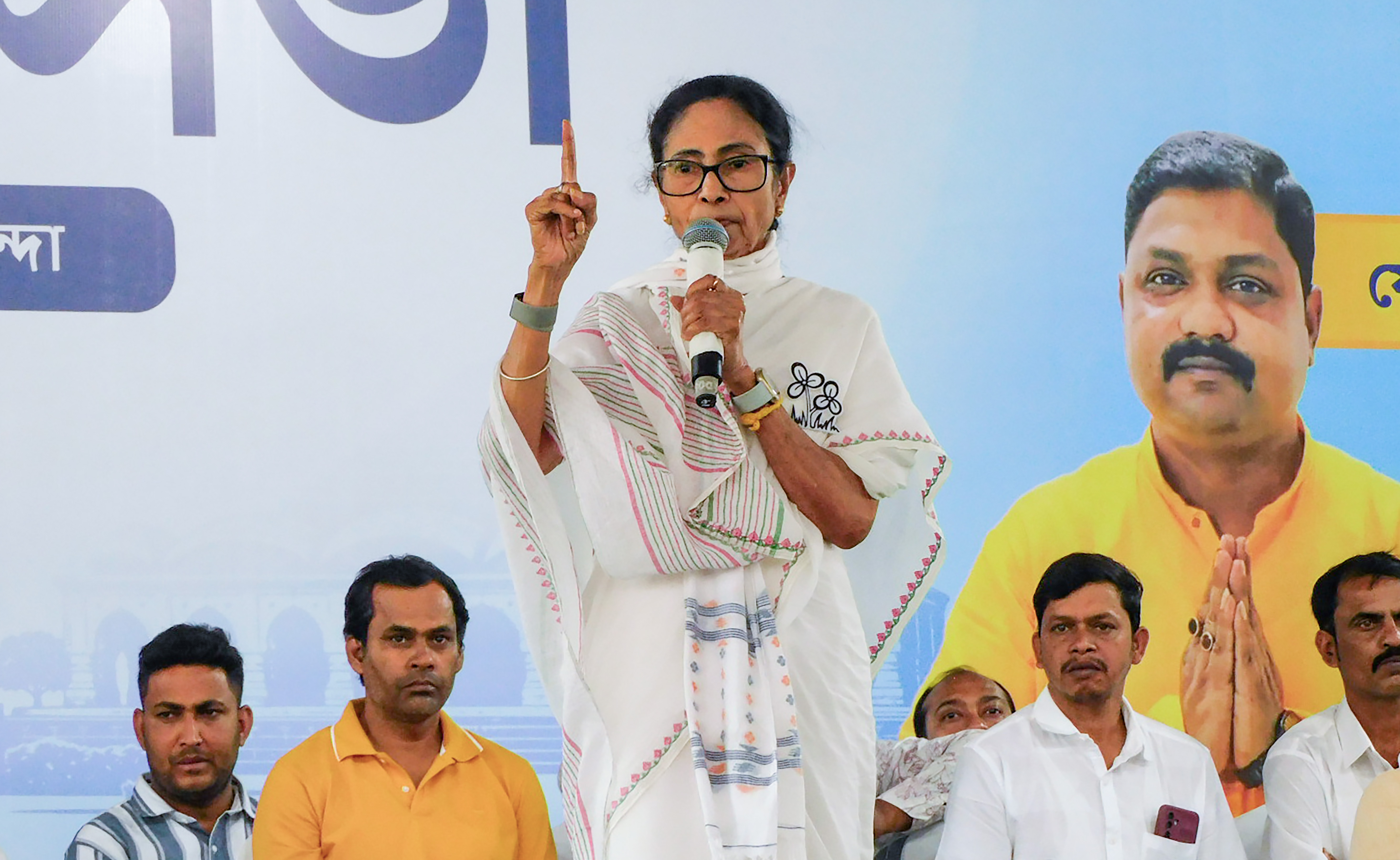 Mamata Banerjee addressing rally in West Bengal's Bankura district Mamata Banerjee addressing rally in West Bengal's Bankura district