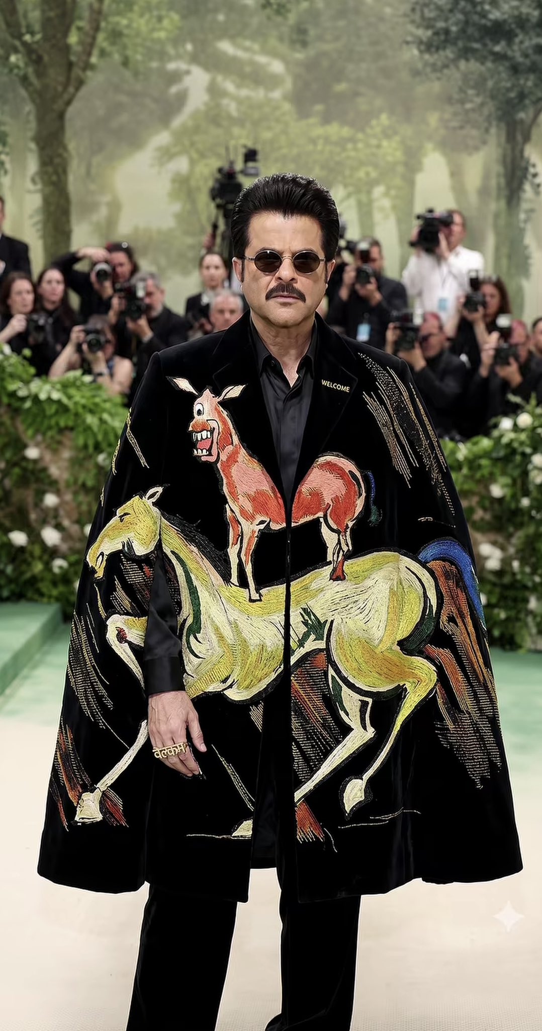 Anil Kapoor wearing Majnu Bhai's pop culture painting outfit at Met Gala Anil Kapoor wearing Majnu Bhai's pop culture painting outfit at Met Gala