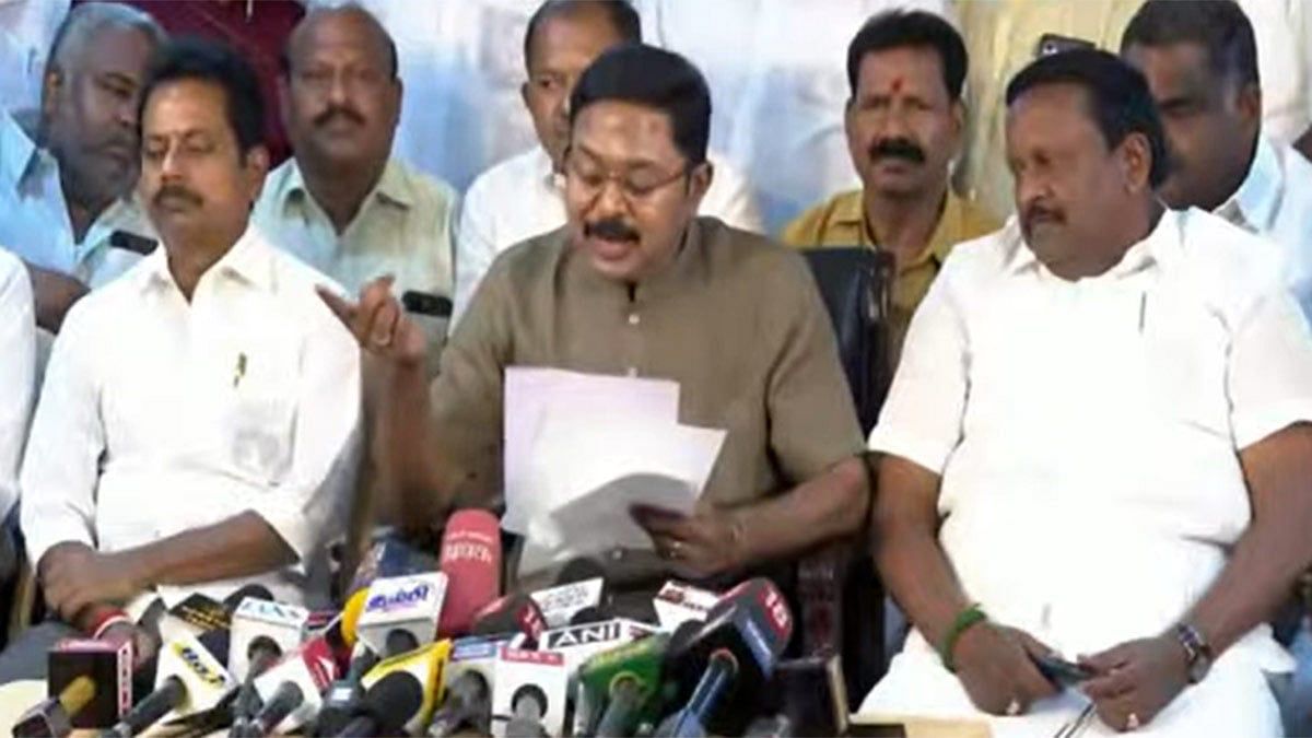 TTV Dhinakaran questioning fake support letter in TVK horse-trading allegation TTV Dhinakaran questioning fake support letter in TVK horse-trading allegation