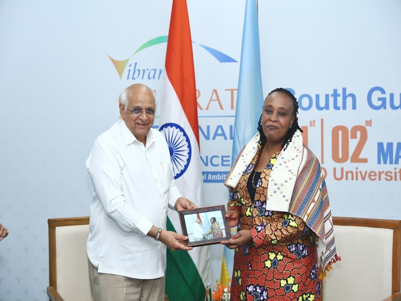 Gujarat Chief Minister meeting Rwanda High Commissioner Surat economic ties trade Gujarat Chief Minister meeting Rwanda High Commissioner Surat economic ties trade