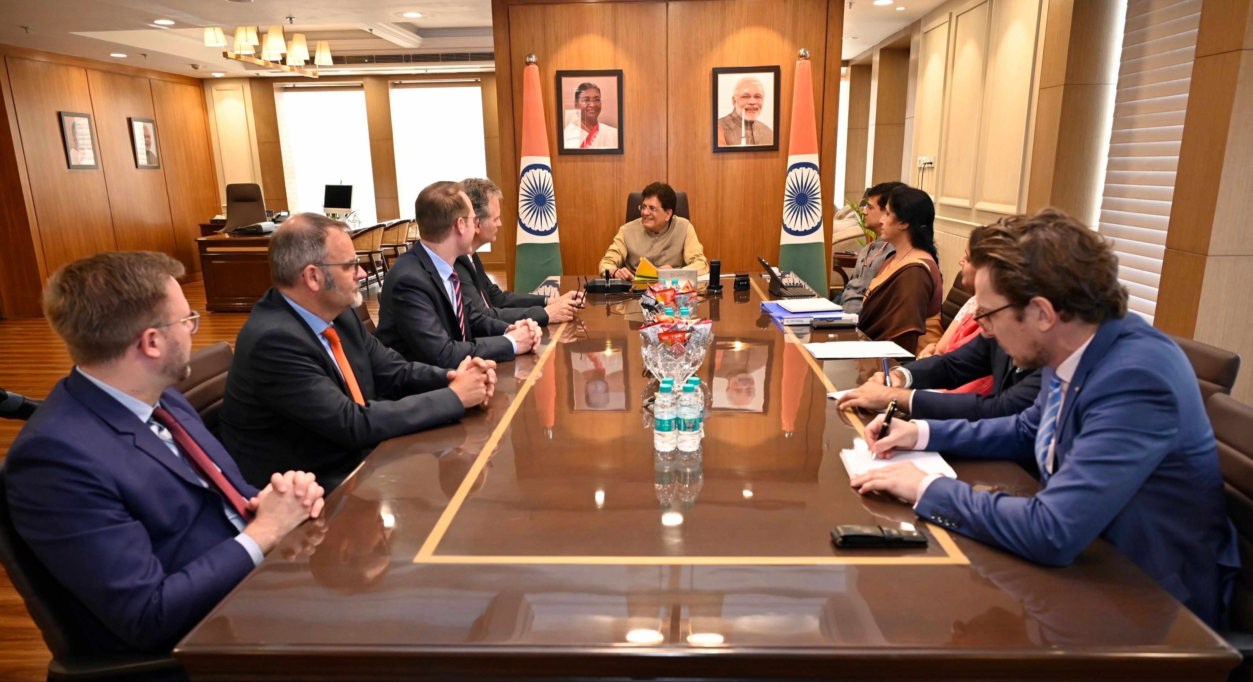 Piyush Goyal meeting German leaders to advance India-EU trade partnership Piyush Goyal meeting German leaders to advance India-EU trade partnership