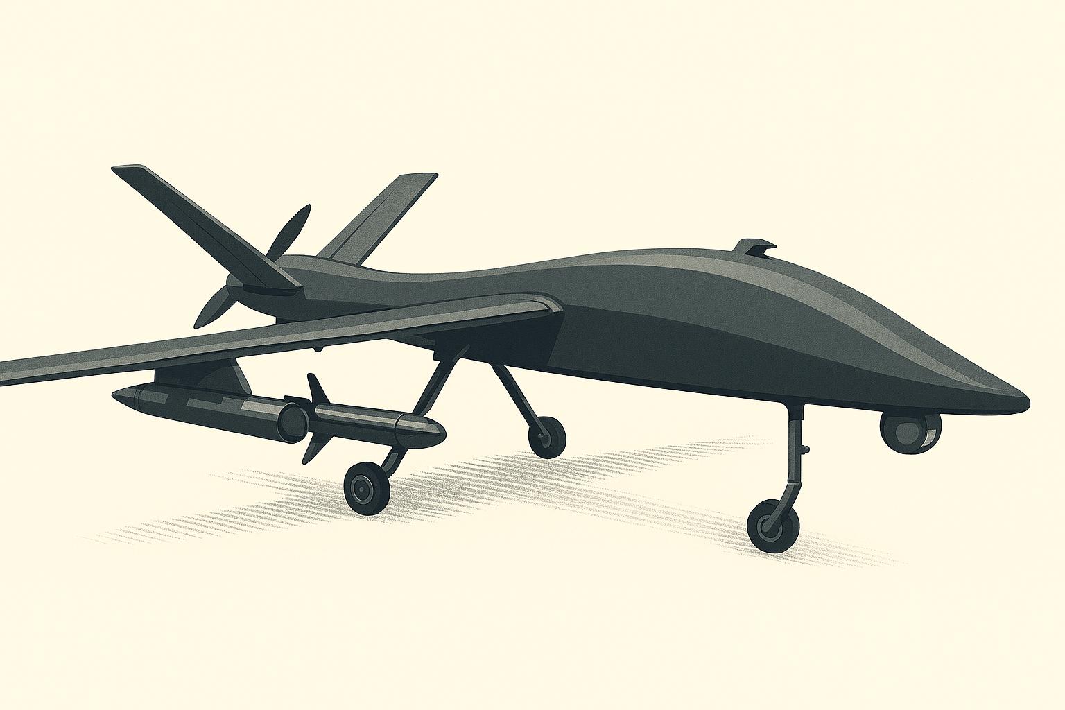 Kaal Bhairava AI combat drone in flight Kaal Bhairava AI combat drone in flight