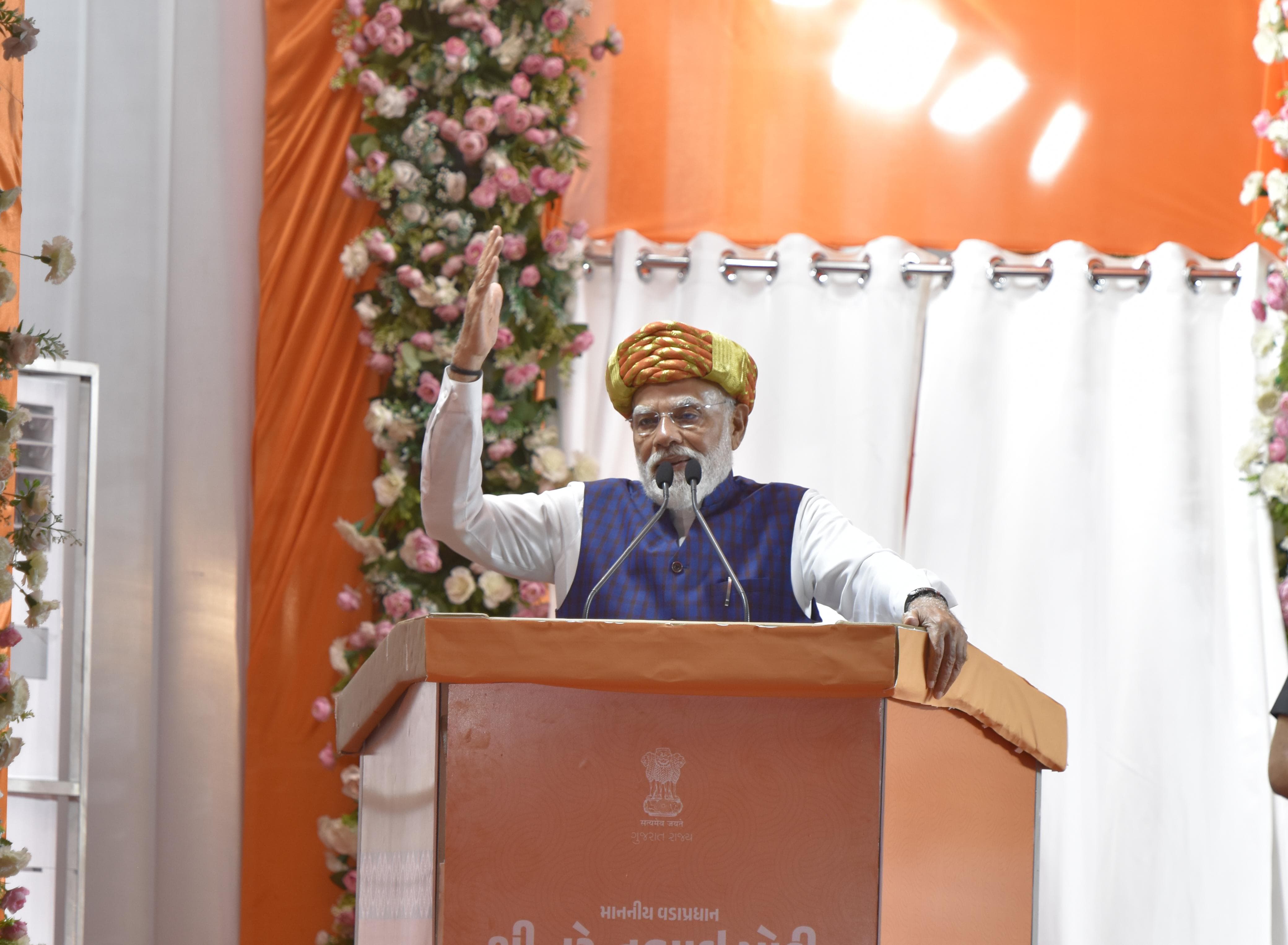 PM Modi speaking at Jamnagar Abhivadan programme about BJP electoral dominance PM Modi speaking at Jamnagar Abhivadan programme about BJP electoral dominance