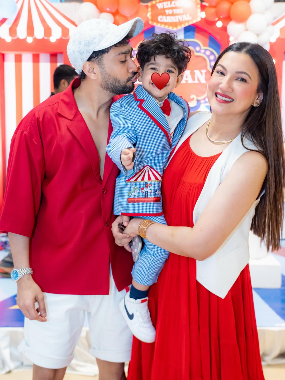 Gauahar Khan with Zaid Darbar and sons at Zehaan's circus themed birthday party Gauahar Khan with Zaid Darbar and sons at Zehaan's circus themed birthday party