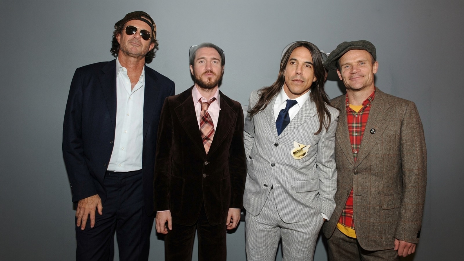 Red Hot Chili Peppers members standing together after catalogue deal Red Hot Chili Peppers members standing together after catalogue deal