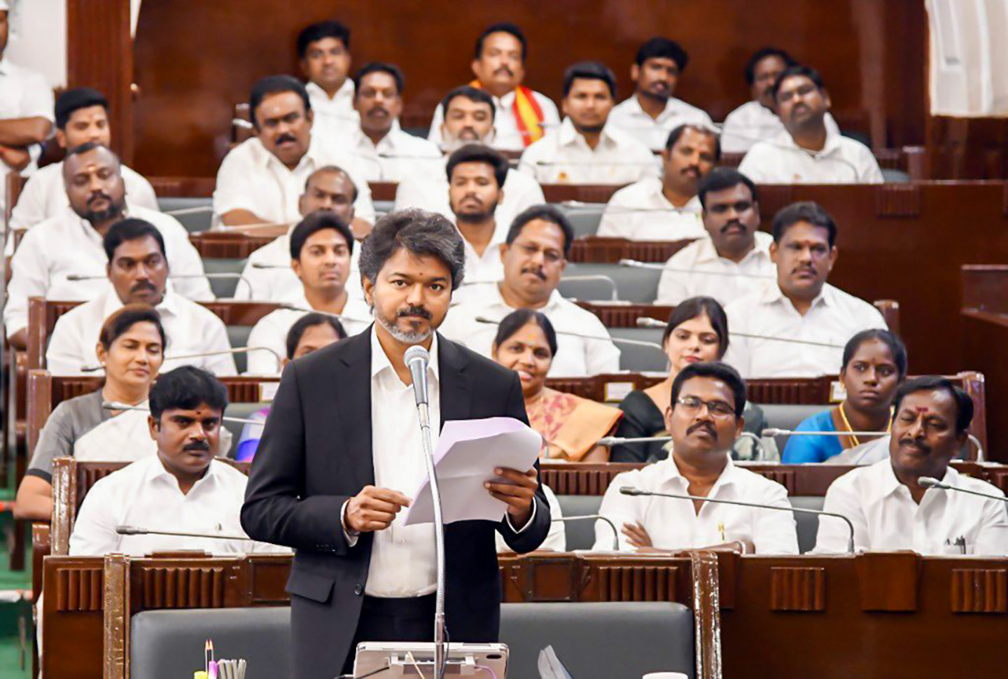 Vijay government trust vote in Tamil Nadu Assembly Vijay government trust vote in Tamil Nadu Assembly