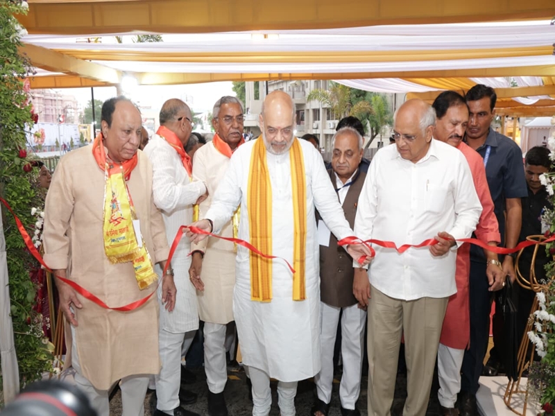 HM Amit Shah inaugurates hostel facility for 1,600 students at Maa Umiya Dham in Ahmedabad HM Amit Shah inaugurates hostel facility for 1,600 students at Maa Umiya Dham in Ahmedabad