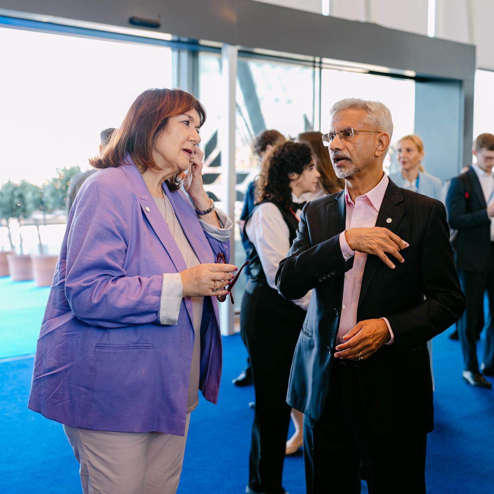 EU commissioner and EAM Jaishankar discussing IMEC top priority at Cyprus meeting EU commissioner and EAM Jaishankar discussing IMEC top priority at Cyprus meeting