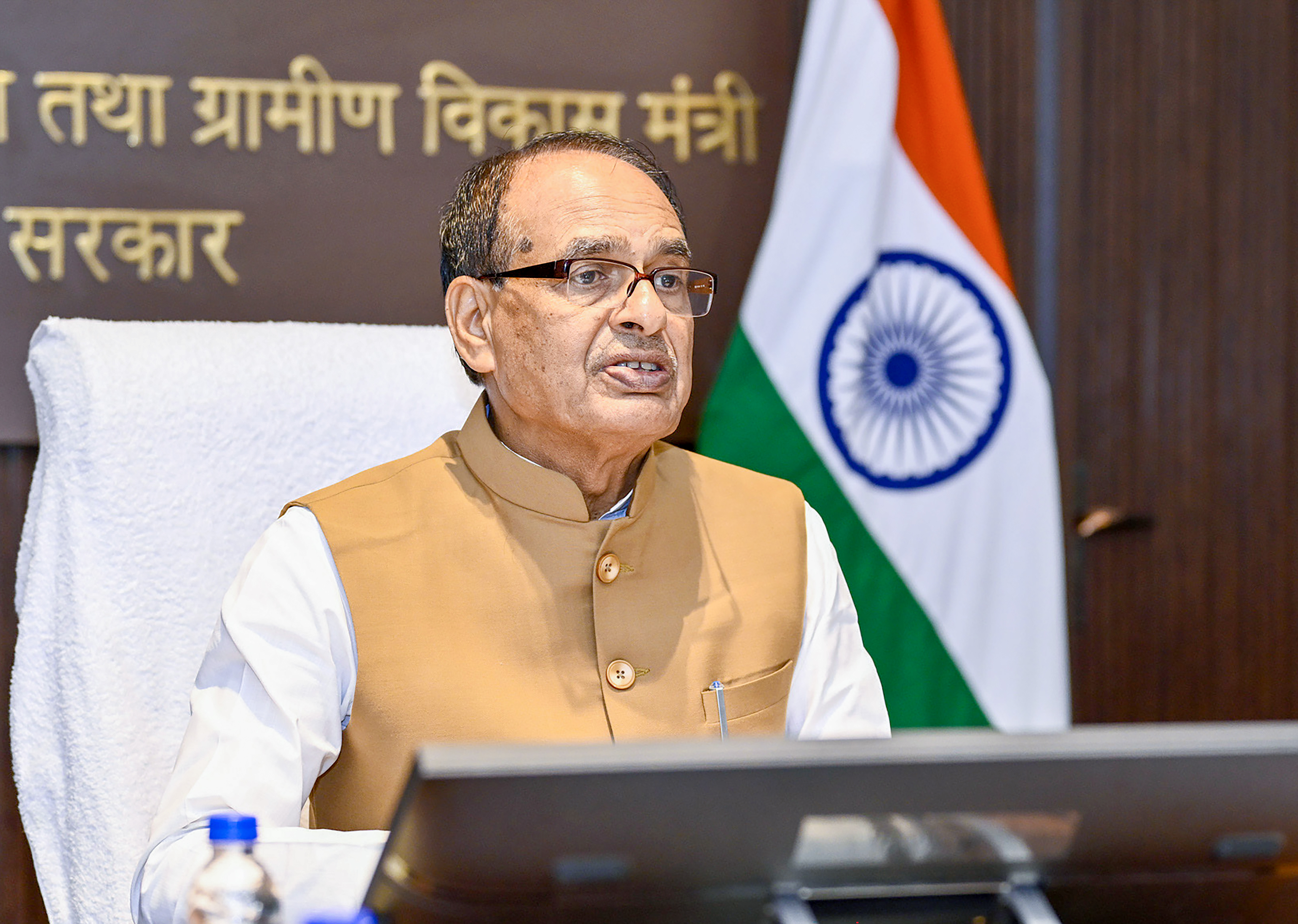 Shivraj Singh Chouhan addressing National Agriculture Conference on farmer-centric governance Shivraj Singh Chouhan addressing National Agriculture Conference on farmer-centric governance