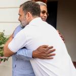 Siddaramaiah shakes hands with Rahul Gandhi during meeting at 10 Janpath Siddaramaiah shakes hands with Rahul Gandhi during meeting at 10 Janpath