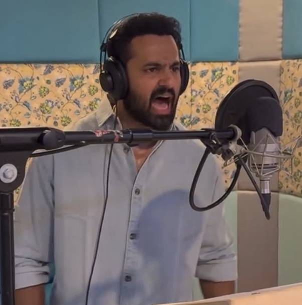 Unni Mukundan as Malayalam voice of He-Man in dubbing studio Unni Mukundan as Malayalam voice of He-Man in dubbing studio