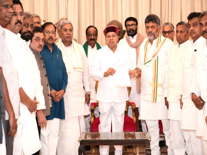 Shivakumar stakes claim to form Karnataka government, Governor invites for oath Shivakumar stakes claim to form Karnataka government, Governor invites for oath