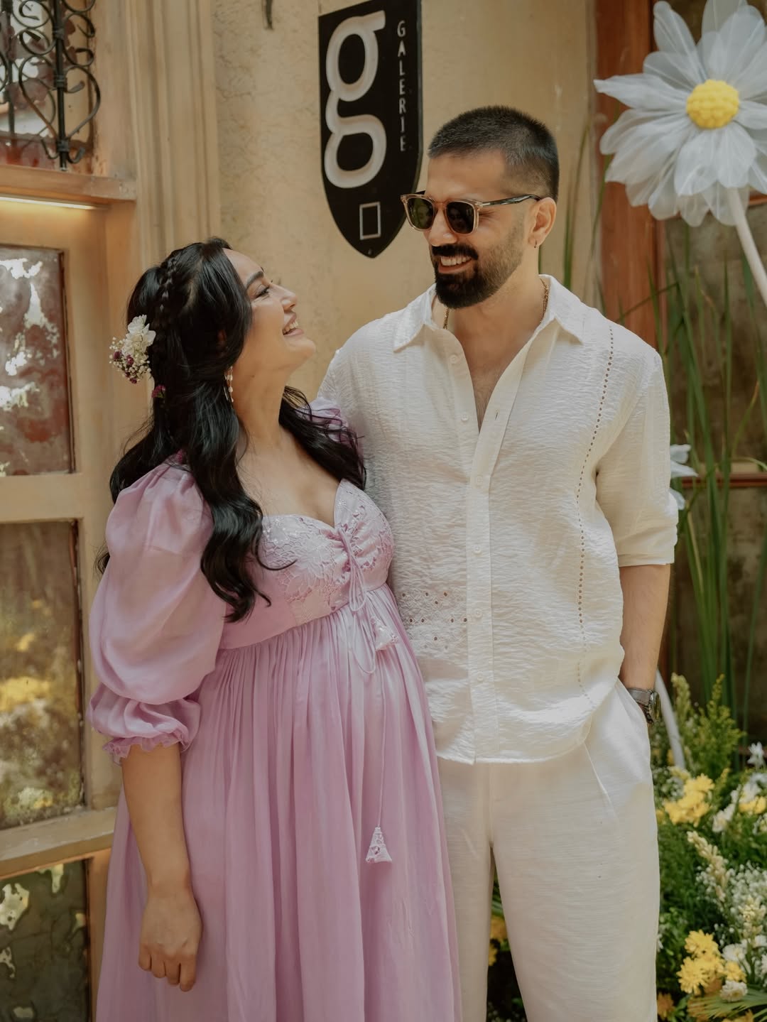 Surbhi Jyoti flaunting her baby bump in a pink dress at 38th birthday bash Surbhi Jyoti flaunting her baby bump in a pink dress at 38th birthday bash