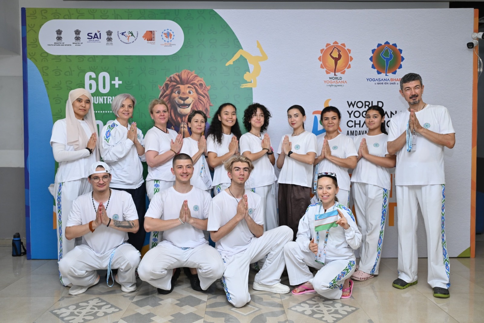 Athletes performing Yogasana at the World Yogasana Sports Championship 2026 in Ahmedabad Athletes performing Yogasana at the World Yogasana Sports Championship 2026 in Ahmedabad