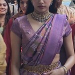Janhvi Kapoor seeking divine blessings at Srivari Temple in silk saree Janhvi Kapoor seeking divine blessings at Srivari Temple in silk saree
