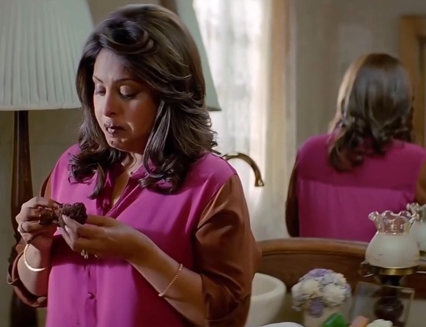 Shefali Shah emotional eating scene Dil Dhadakne Do chocolate cake Shefali Shah emotional eating scene Dil Dhadakne Do chocolate cake