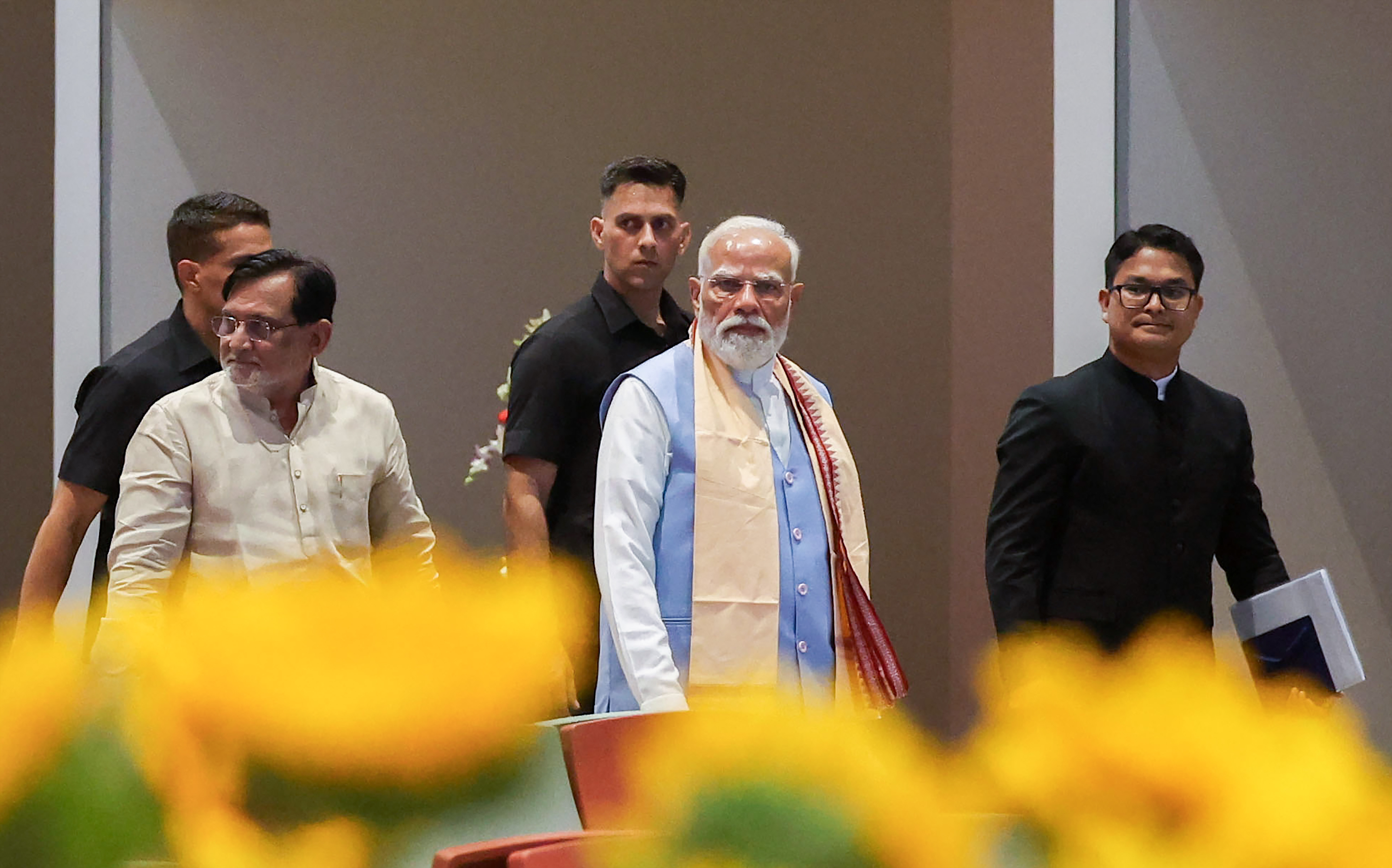 PM Modi speaking at a public meeting in Daman highlighting India's fastest-growing economy PM Modi speaking at a public meeting in Daman highlighting India's fastest-growing economy