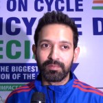 Vikrant Massey promoting cycling for health and environment at Fit India event Vikrant Massey promoting cycling for health and environment at Fit India event