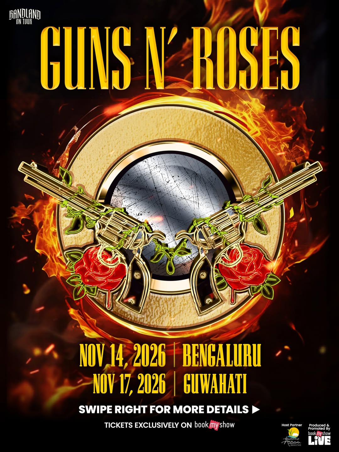 Guns N' Roses performing live at a concert in India Guns N' Roses performing live at a concert in India