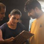 Vikkals Vikram in Light Weight Baby movie set Vikkals Vikram in Light Weight Baby movie set
