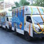 Solar skill van equipped with laptops and interactive screens for community training Solar skill van equipped with laptops and interactive screens for community training