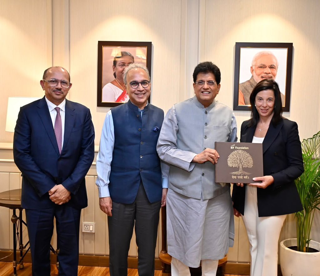 Piyush Goyal meeting EY Global Chair discussing investment avenues Piyush Goyal meeting EY Global Chair discussing investment avenues