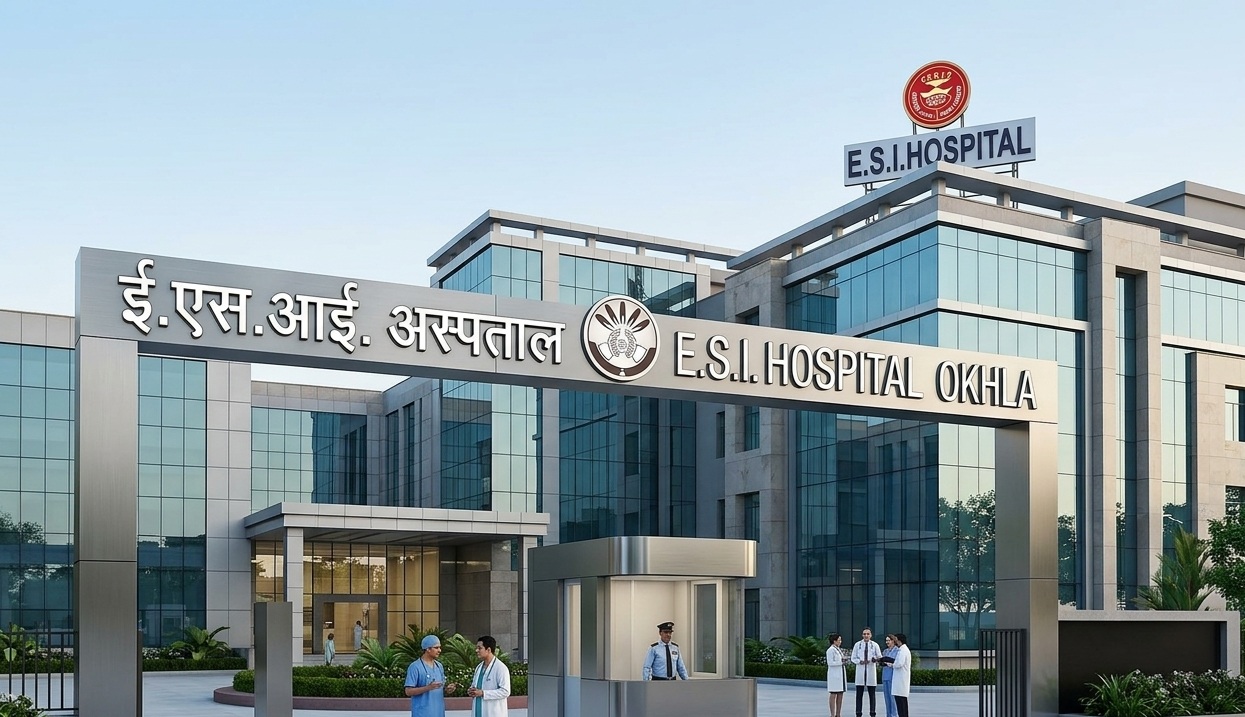 ESIC digital patient feedback system showing QR code and multilingual poster ESIC digital patient feedback system showing QR code and multilingual poster