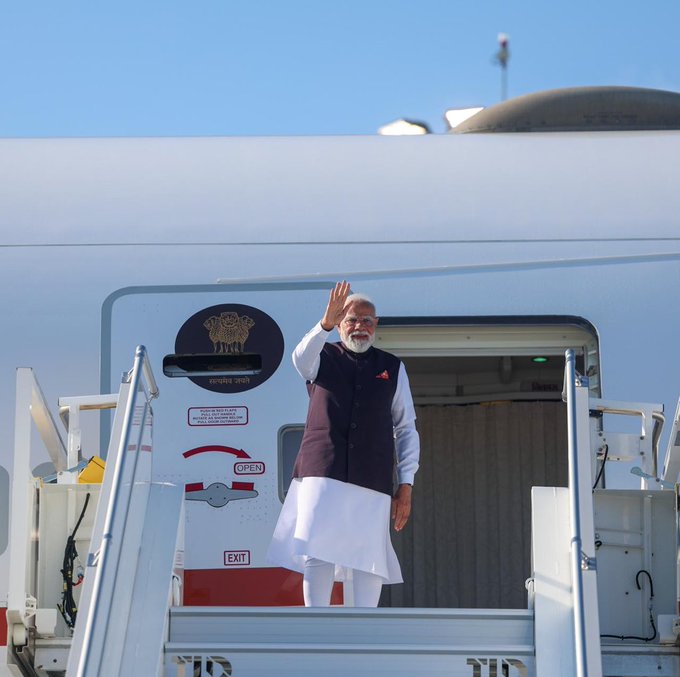 PM Modi arrives in Slovakia for bilateral visit with president and prime minister PM Modi arrives in Slovakia for bilateral visit with president and prime minister