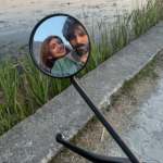 Kartik Aaryan and Sreeleela smile while looking into a bike rearview mirror in a birthday post Kartik Aaryan and Sreeleela smile while looking into a bike rearview mirror in a birthday post