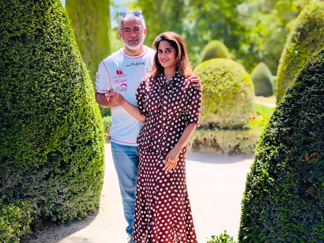 Shalini Ajith Kumar and Ajith Kumar Racing team celebrating historic Le Mans debut Shalini Ajith Kumar and Ajith Kumar Racing team celebrating historic Le Mans debut