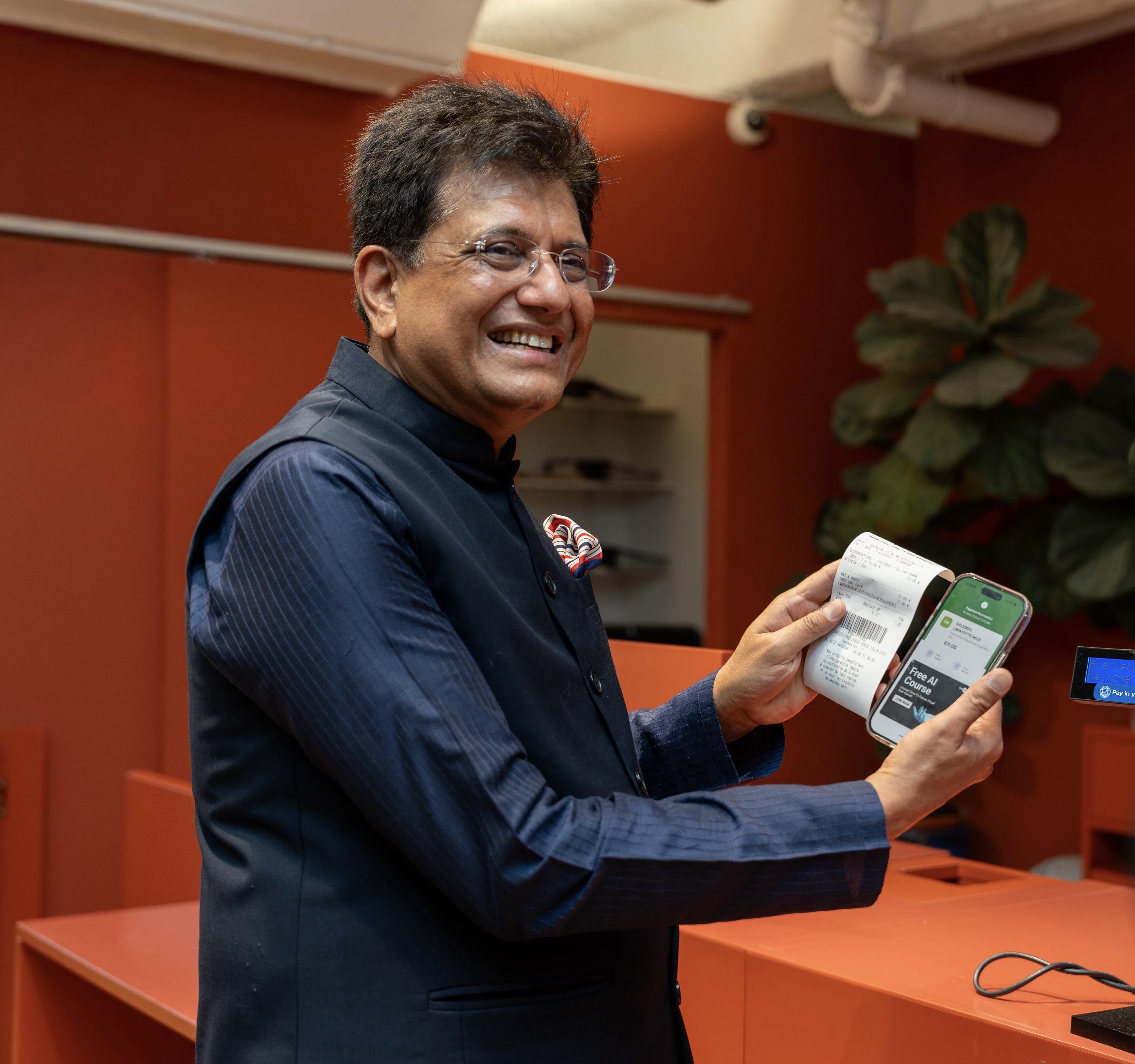 Launch of UPI in France by Commerce Minister Piyush Goyal at retail destination Launch of UPI in France by Commerce Minister Piyush Goyal at retail destination