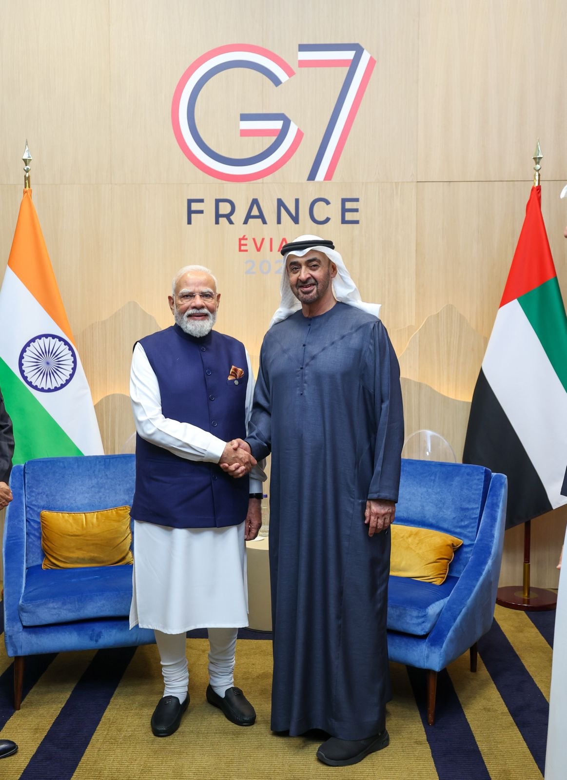 PM Modi and UAE President strengthening Comprehensive Strategic Partnership at G7 Summit PM Modi and UAE President strengthening Comprehensive Strategic Partnership at G7 Summit