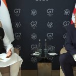 Trump and PM Modi at G7 summit bilateral meeting Trump and PM Modi at G7 summit bilateral meeting
